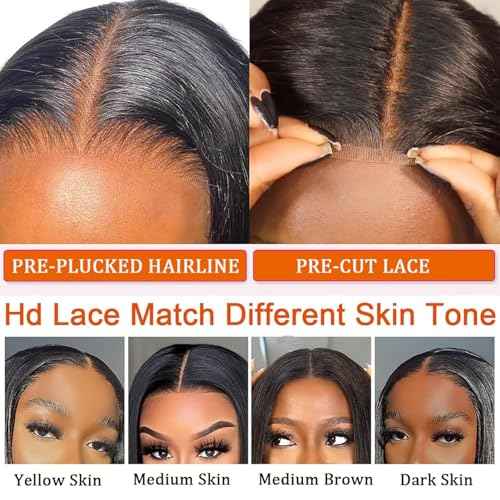 Highlight Glueless Bob Wigs Human Hair Pre Plucked Pre Cut Curly Human Hair Wigs for Black Women Ombre Deep Wave 4x4 HD Lace Closure Wigs Ready to Wear and Go Glueless Wigs