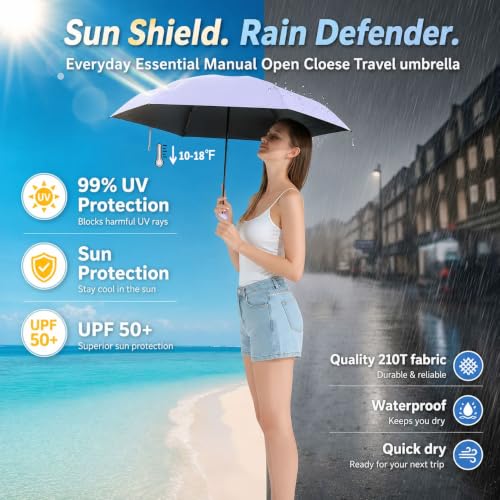 BAODINI UV Protection Mini Umbrella - Compact Pocket Size
