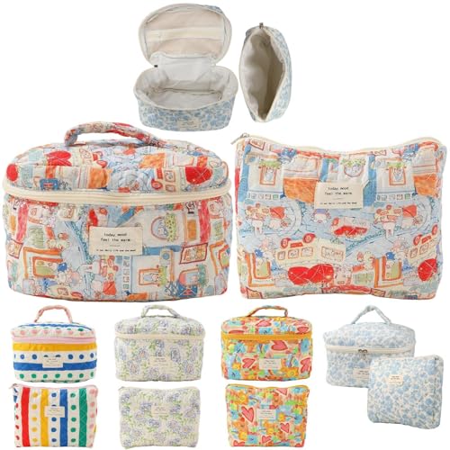 Fcteap Makeup Bag Set 2-Piece Travel Cosmetic Organizer