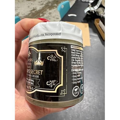 Genesis Solomon's Secret Men's Wild Yam Root Cream ? Organic Vitality Support for Men, Non-Toxic, Made in the USA ? Safe & Gentle Organic Formula for Skin and Wellness (4oz Jar)