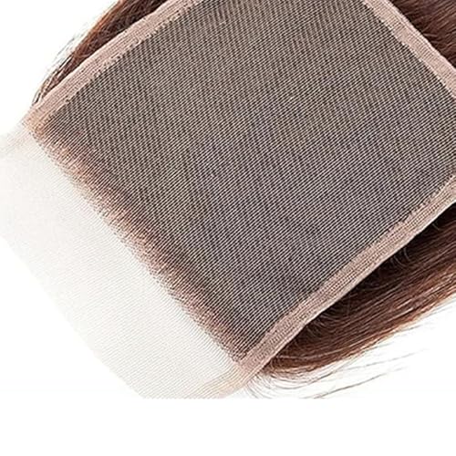 4x4 Brown Lace Closure HD Transparent 12" Brazilian Virgin Hair