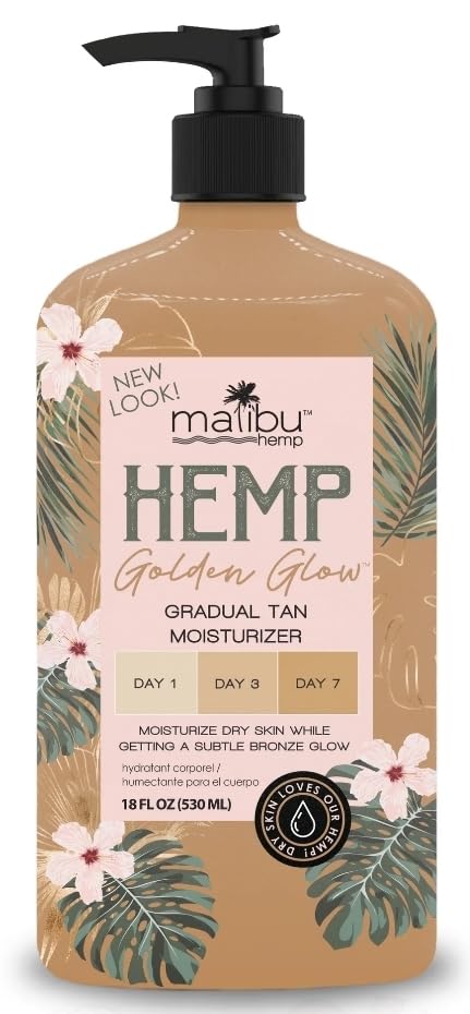 Malibu Tan Hemp Golden Glow Firming Lotion, 18 fl oz
