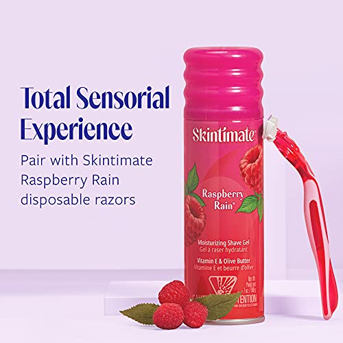 Skintimate Raspberry Rain Moisturizing Shave Gel for Women - 2.75 Oz Pack of 12