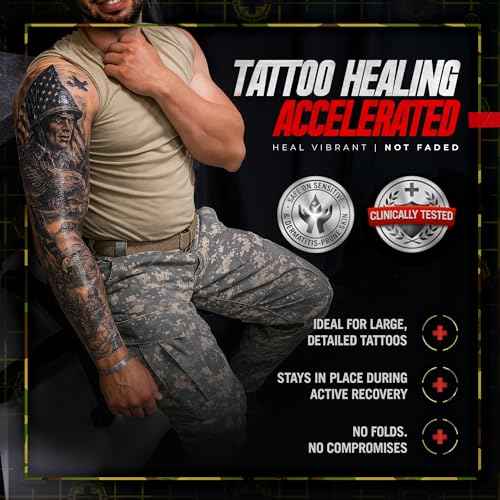 Tattoo Aftercare Bandage - 12" Wide x 3 yd - Veteran Owned - Waterproof Bandages - Tattoo Wrap - Tattoo Second Skin Cover - Large Tattoo Cover
