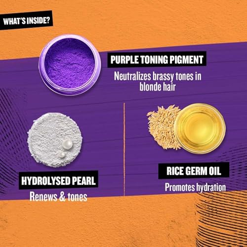 Bed Head by TIGI Serial Blonde Purple Toning Shampoo for Cool Blondes, Neutralizes Brass Tones, Sulfate-Free, 13.53 fl oz
