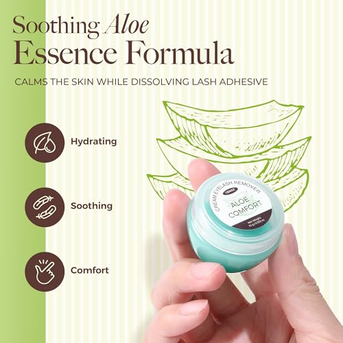 LASHVIEW Eyelash Extension Remover Cream 10g – Gentle, Hypoallergenic Lash Removal Kit with Eye Patches & Applicator