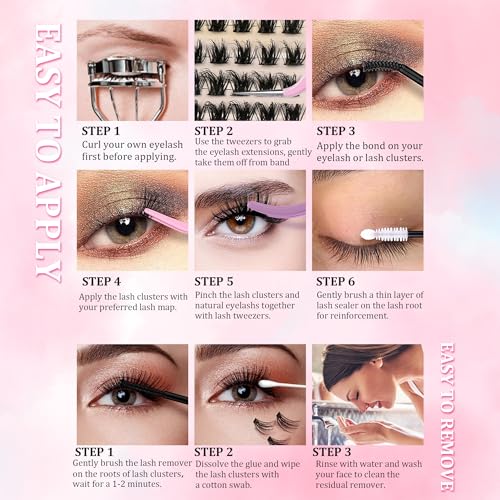 Wispy Cluster Lashes 290PCS - Spiky Volume Eyelash Extensions