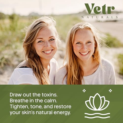 vetr Naturals Healing Indian Clay - Organic Natural Bentonite Clay 1 lb - Deep Pore Cleansing Facial, Hair & Body Mask - 100% Pure Calcium Bentonite for Detox & Skin Care