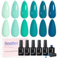Beetles 6 Colors Gel Nail Polish Set - Ocean Haven Teal & Blue Kit