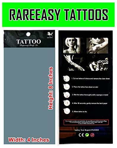 Waterproof Temporary Tattoos - Feather & Diamond Design (2 Sheets)