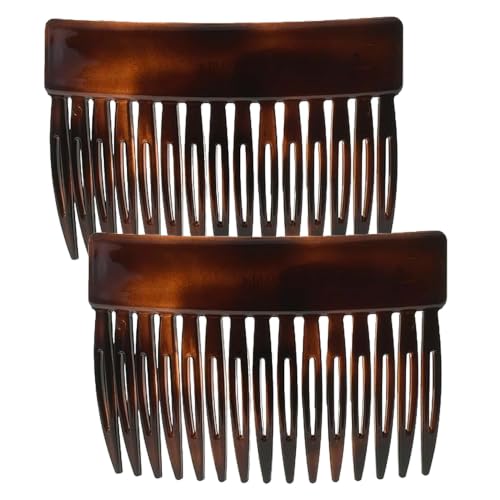 Camila Paris CP2942 Tortoise Shell Small French Hair Comb Clips for Elegant Updos