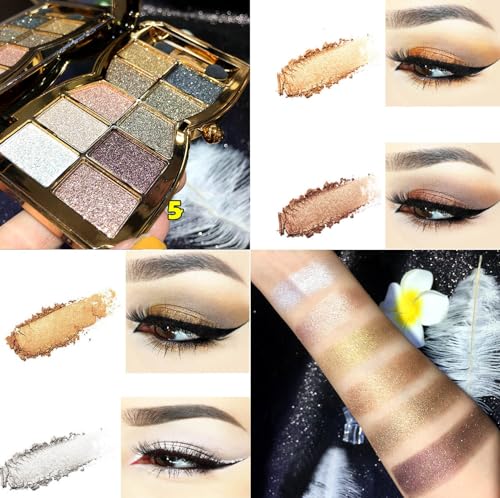 10 Color Glitter Eyeshadow Palette - Shimmer & Matte