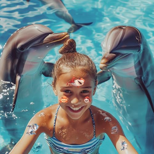 101 Shark Temporary Tattoos – Waterproof Fake Tattoos for Kids & Adults