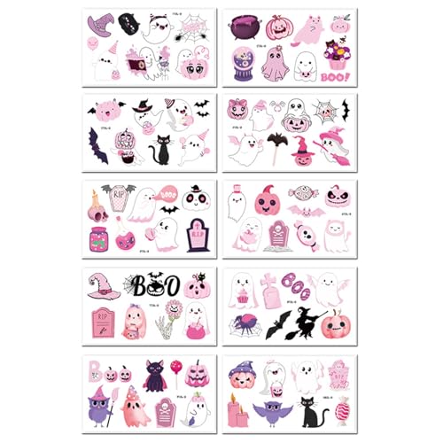 Halloween Temporary Tattoos 83 Designs Pink Stickers