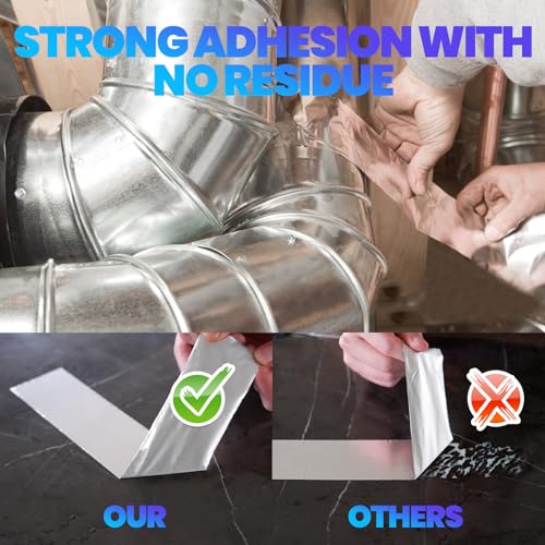 ADHES Premium Aluminum Foil Tape 2in x 210ft (50mm x 64m) High Temp Waterproof