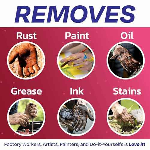 Industrial Hand Soap ? Heavy-Duty Gritty Hand Cleaner for Mechanics, Construction Workers & More ? Removes Grease, Oil, Rust & Paint ? Moisturizing & Exfoliating Hand Paste (1 lb)