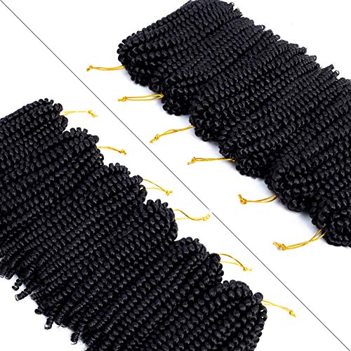 Spring Twist Hair 10 Inch Spring Twist Crochet Hair 6 Packs Spring Twist Braiding Hair For Butterfly Locs Soft Locs Low Temperature Synthetic Fiber Fluffy Hair Extensions (10 Inch,T30)