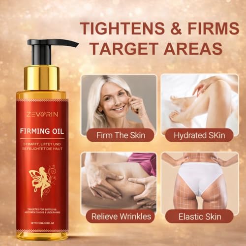 Firming Oil - SkinTightening & Hydrating, for Arms, Legs, Stomach, Deep Moisturizing Body Oil (2 Pack)