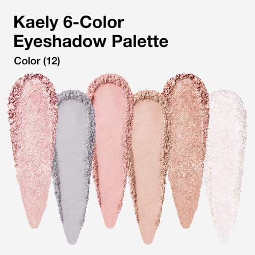 Kaely 6-Color Eyeshadow Palette – Waterproof, Pigmented Nude & Smoky
