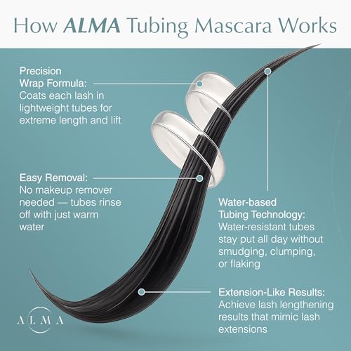 Tubing Mascara for Lash Extensions | Water-Based, Peptide Infused