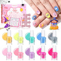 TOMICCA 10 Colors Kids Nail Polish Set - Non-Toxic Water-Based, Quick Dry Peel-Off (Variation: 10 kid nail polish)