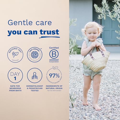 Mustela Organic Micellar Water for Babies & Adults - Fragrance-Free, No-Rinse Natural Cleanser with Olive Oil & Aloe Vera - 13.5 oz