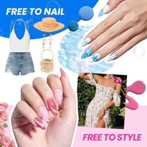 Beetles Gel Nail Polish Kit with U V Light - Gift Box Wild Gleam Collection 36 Colors Nail Polish Kit 75 Pcs for Women Girls Gel & Top Base Coat with Brushes & False Nails Tip Must Have Salon at Home