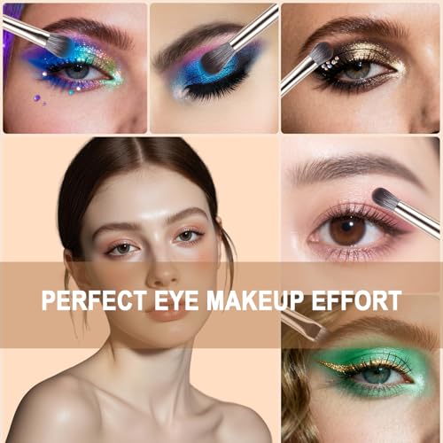 Eye Makeup Brush Set - 5Pcs Professional Eyeshadow & Eyebrow Brushes