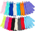 Exfoliating Gloves for Shower, 30-Pack, 15 Colors, Double-Sided