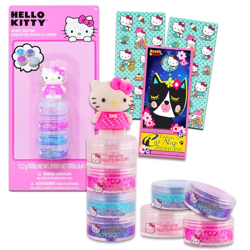 Hello Kitty Body Glitter Set - 4 Colors with Stickers