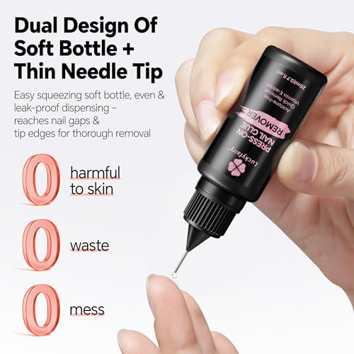 C-Pinpoint Luckyfairy Nail Glue Remover 20ml x 2pcs - Precise & Gentle, Acetone-Free