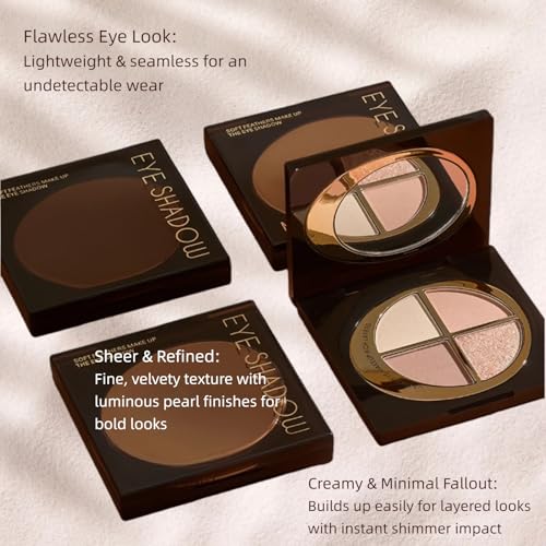 4-in-1 Glow Palette: Highlighter, Eyeshadow, Bronzer & Blush