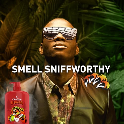 Old Spice Cleansing Body Wash for Men, 3X Defense, 24/7 Shower Fresh with Lasting Scent, 2-in-1 Body & Face Wash, Bearglove with Crisp Orchard Scent, 33.4 (Pack of 4)