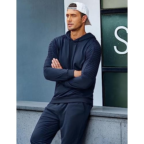 COOFANDY Men's Tracksuit 2 Piece Hoodie Sweatsuit Sets Casual Jogging Athletic Suits