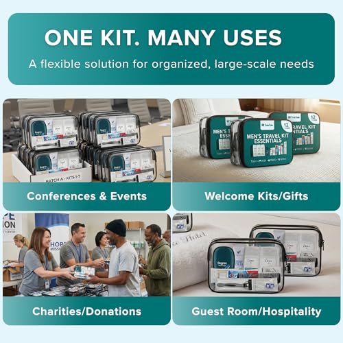 100-Pack Men's Travel Hygiene Kits – TSA-Approved Toiletries