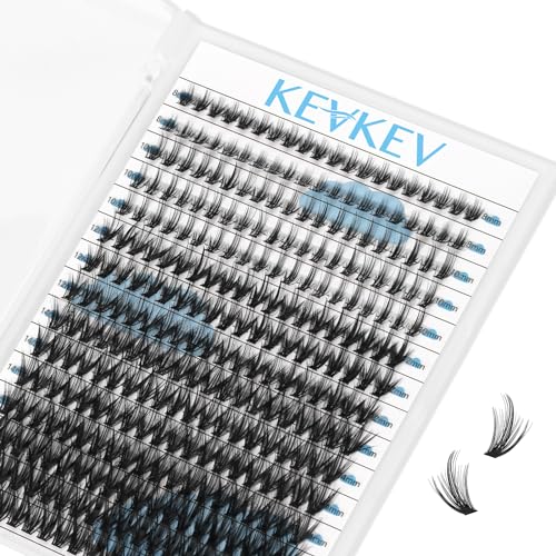 KevKev Lash Clusters 300Pcs Individual Lashes Manga Lashes 40D Eyelash Clusters Eyelash Extensions Cluster Lashes Thin Band & Soft (Manga 40D, D-8-16mix)