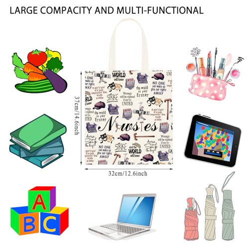 TSOTMO Theatre Lover Tote Bag Musicals Gift Musical Theatre Drama Gift for Women Sister