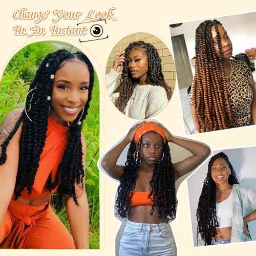 8 Packs Passion Twist Hair 24 Inch Pre-twisted Crochet Passion Twist Hair Ombre Grey Synthetic Pre Looped Passion Twist Crochet Braids Bohemian Crochet Hair