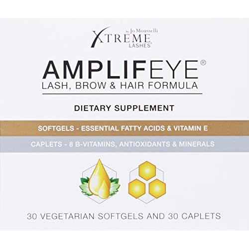 Xtreme Lashes Amplifeye Lash, Brow & Hair Formula Supplements | Contains Vitamins, Minerals, & Botanicals | Pack of 2, 30 Day Supply