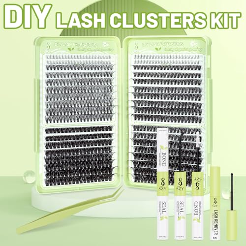Eyelash Clusters Kit 668 Pcs with Bond, Seal & Remover