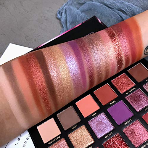 2 Twilight Dusk Eyeshadow Palette Makeup Set (01+02), Natural Matte Shimmer Glitter Highly Pigmented Long Lasting Eye Shadow Powder Pallets