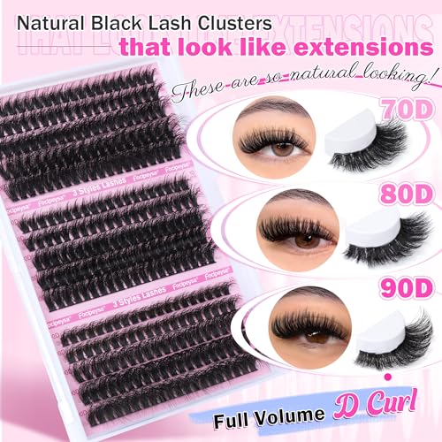 Volume Lash Clusters 10-18mm Mixed 300pcs DIY Eyelash Extensions