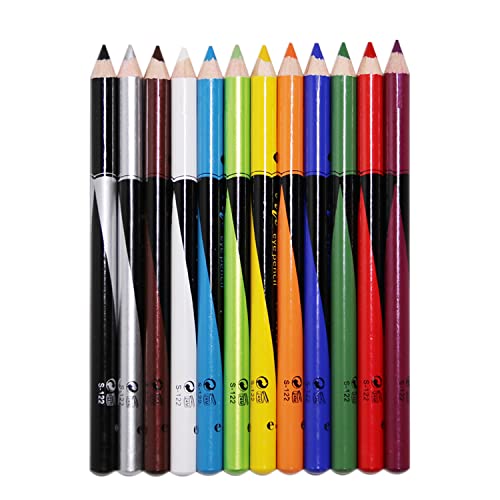 12-Color Waterproof Multi-Use Eyeliner Pencil Set
