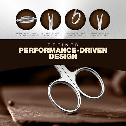 Utopia Care Professional Eyebrow Scissors Set - Stainless Steel Nose Hair Trimmer