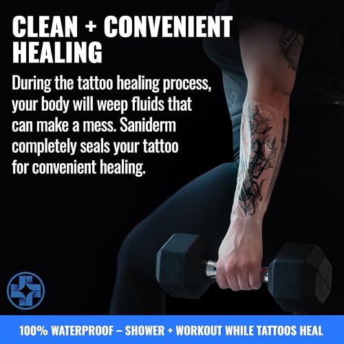 Saniderm Tattoo Aftercare Bandage 3-Pack - 6x8 Waterproof