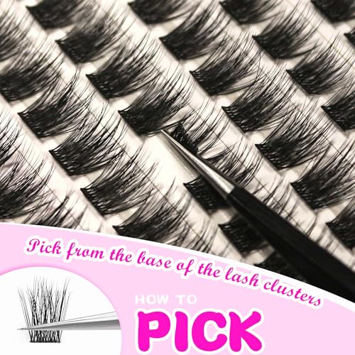 GAQQI Cluster Lash Extensions 10-14mm 3D Volume 120 Pack