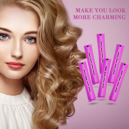 WILLBOND 36 Pcs Cold Wave Perm Rods with Rat Tail Comb