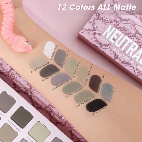 Matte Eyeshadow Palette 12 Colors Cool Toned for Mature Women