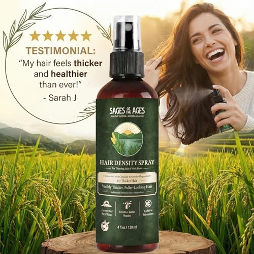 Fermented Rice Water Hair Growth Spray with Rosemary & Biotin - 4oz