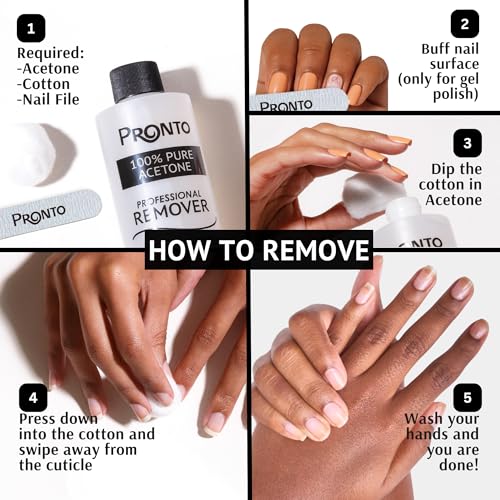 Pronto 100% Pure Acetone Nail Polish Remover - 16 Fl Oz